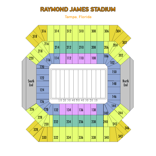 Stadium Seating Chart Tampa Bay Buccaneers Tickets